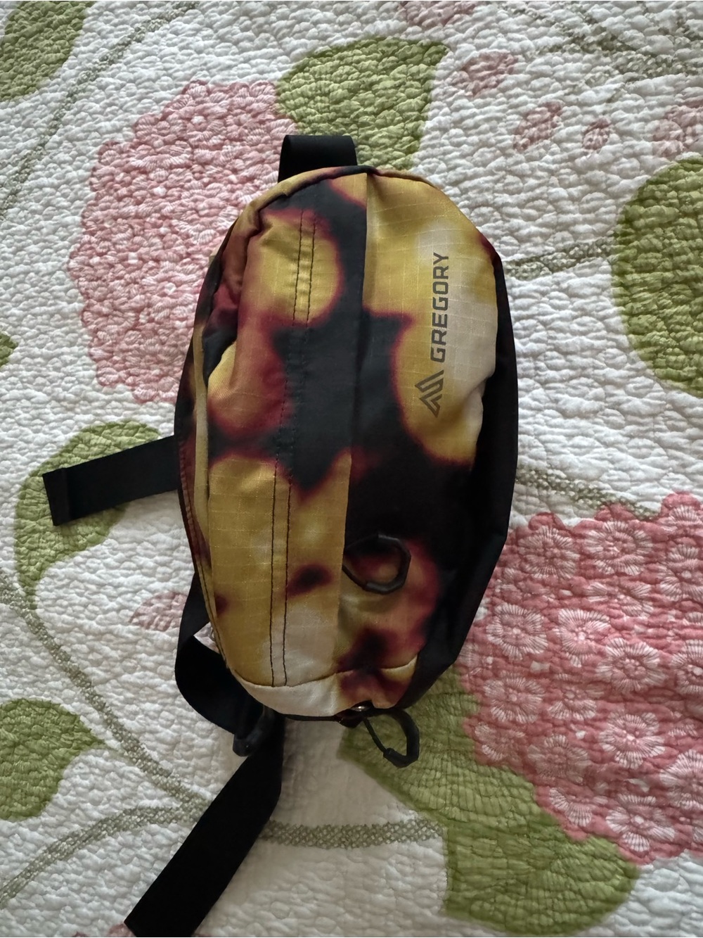 Gregory Men’s Sling Bag in Yellow and Black Tie-Dye